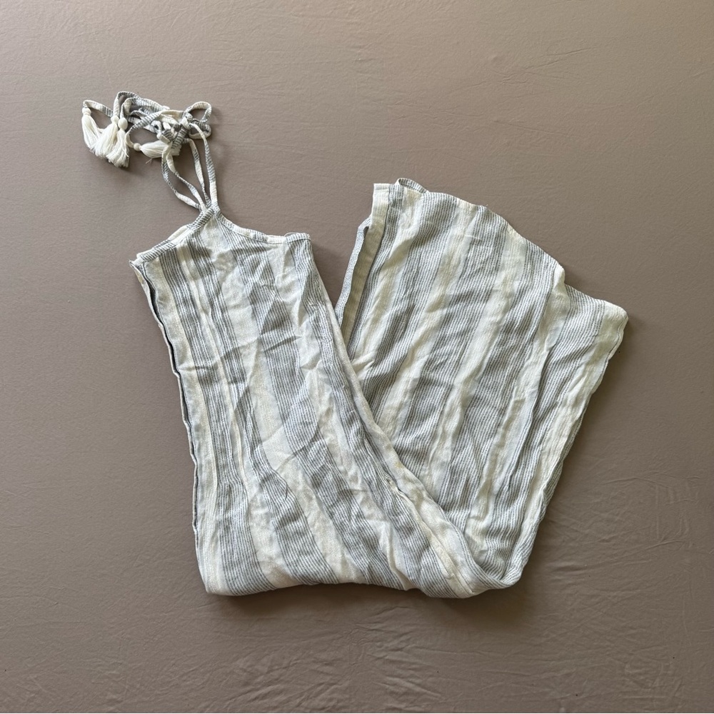 Club Z Collection Crepe Metallic Stripe Sundress